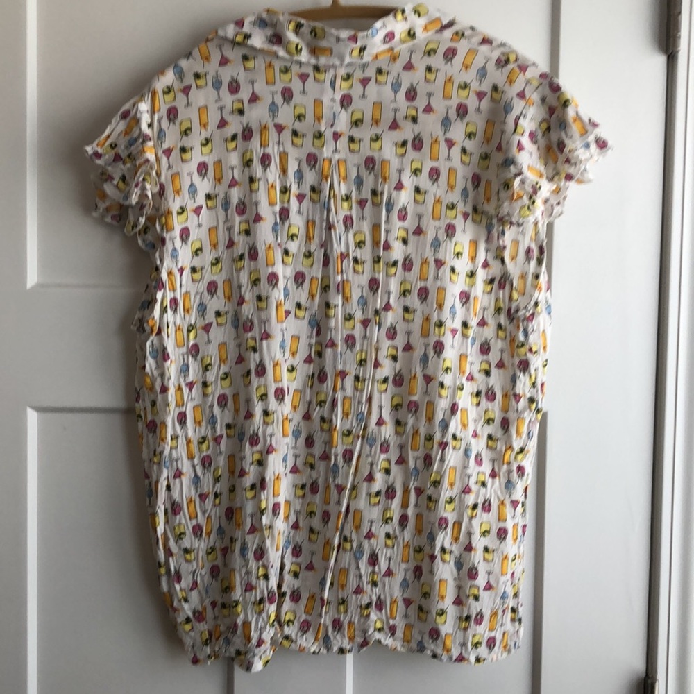 Cocktail Button Up Shirt. Size L - Picture 4 of 4